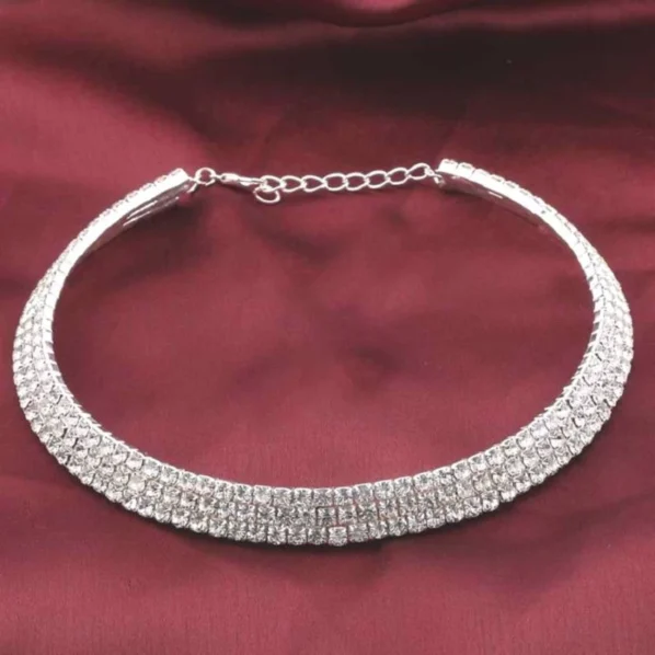 Silver-Plated Choker Necklace