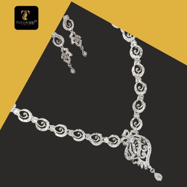 Elegant Diamond Necklace and Earrings Set by Tulua Jewels - Image 2