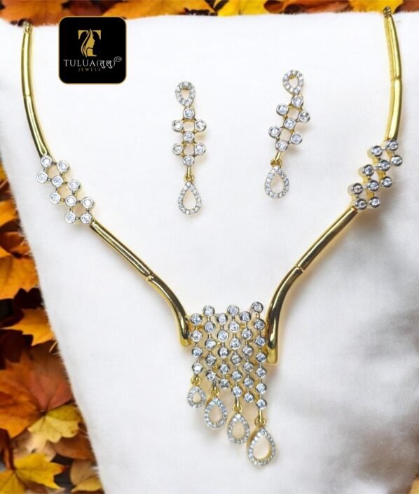 Elegant Gold and Diamond Necklace Set by Tulua Jewels - Image 2