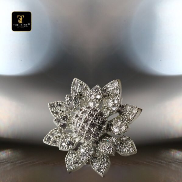 Exquisite Diamond Floral Brooch – White Luxury Accessory Ring | Tulua Jewels - Image 4