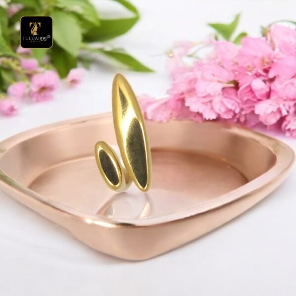 Minimalist Gold-Plated Adjustable Open Ring - Modern Design | Tulua Jewels - Image 4