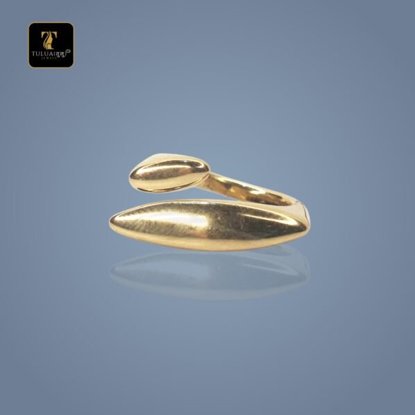 Minimalist Gold-Plated Adjustable Open Ring - Modern Design | Tulua Jewels - Image 2