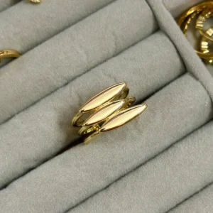Gold-Plated Adjustable Open Ring