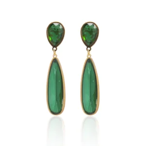 Green Drop Earrings